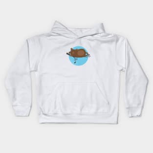 LAZY BEAR ON A BRANCH Kids Hoodie